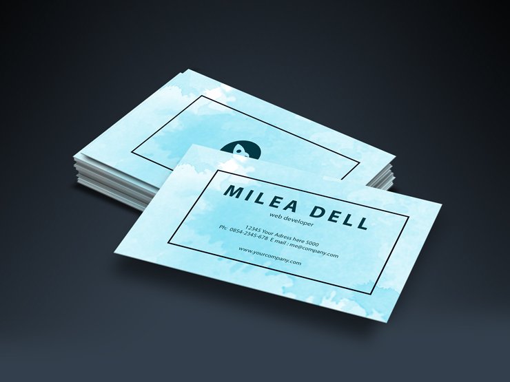 modern beauty splash business card
