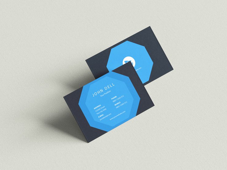 modern elegant futuristic business card