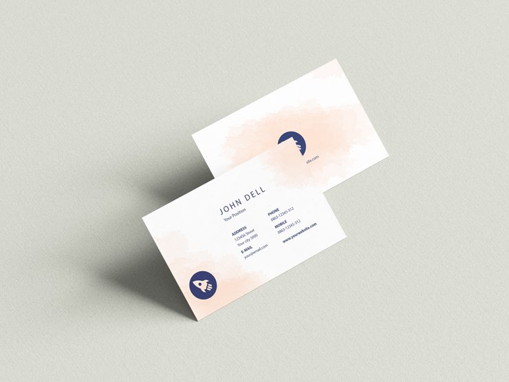 paint spray modern light business card