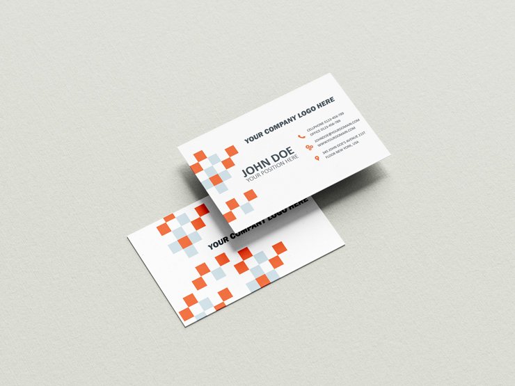 pixel modern clean corporate professional business card