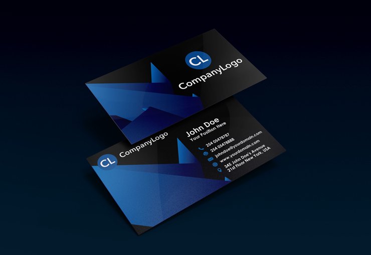 professional clean unique modern business card