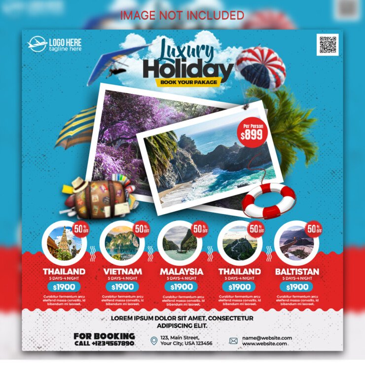 Luxury Travel social media post