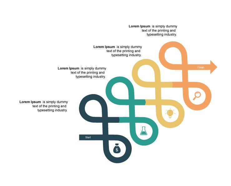 road map timeline flat infographics