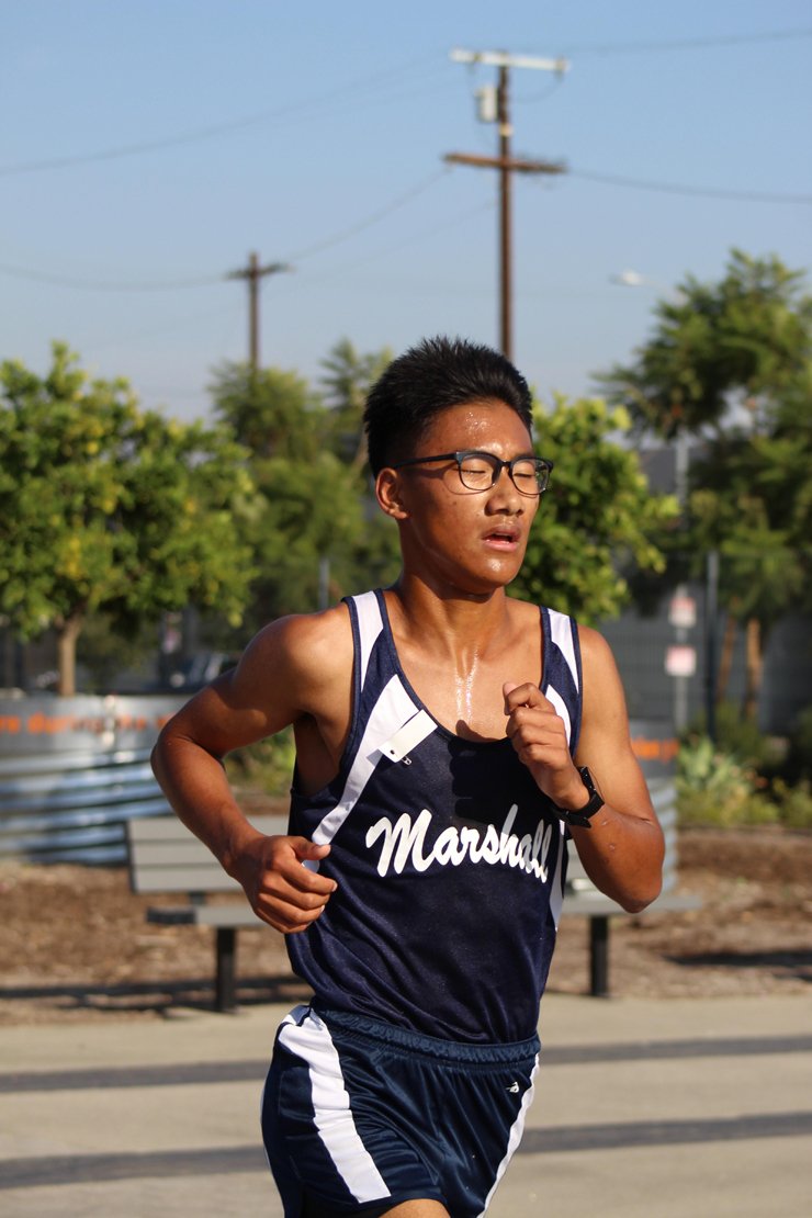 Man Running in Marathon