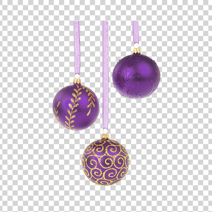 Christmas Purple Ornaments