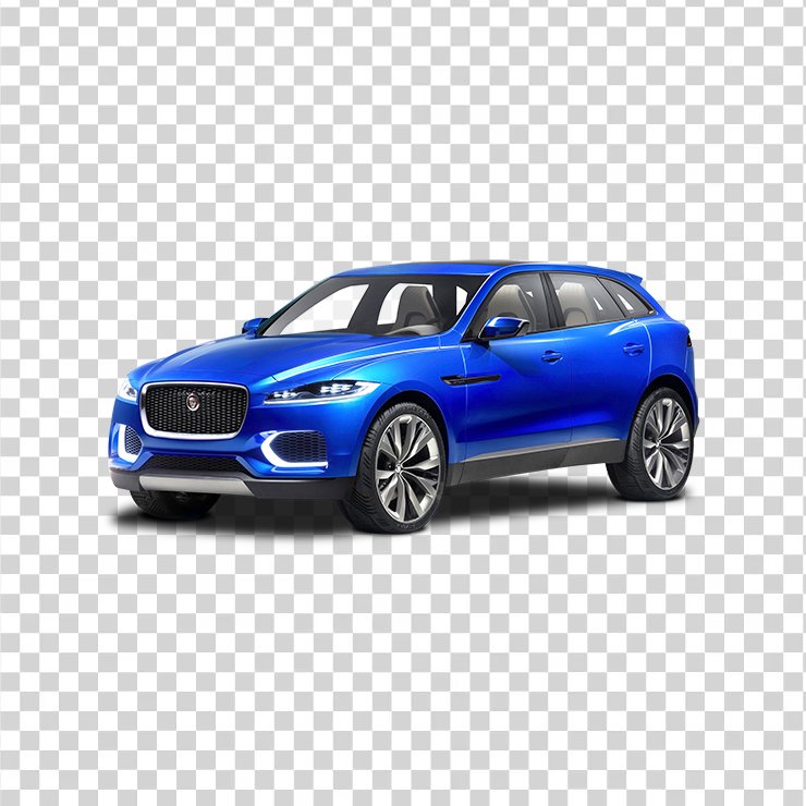 
									Blue Jaguar C X Sports Crossover Car