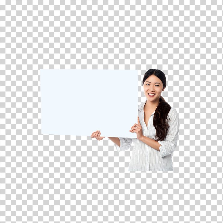 Girl Holding Banner Background  1