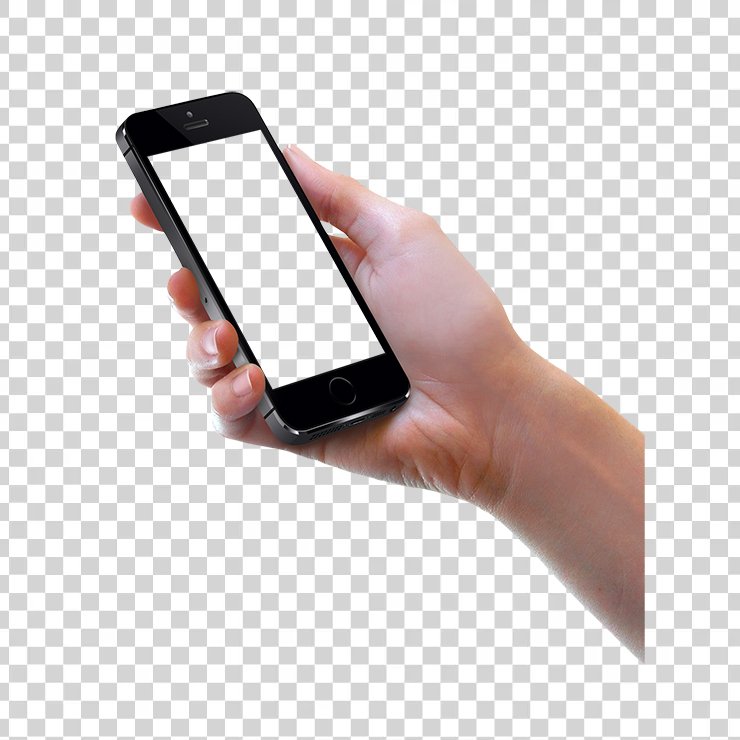 Hand Holding Black Iphone