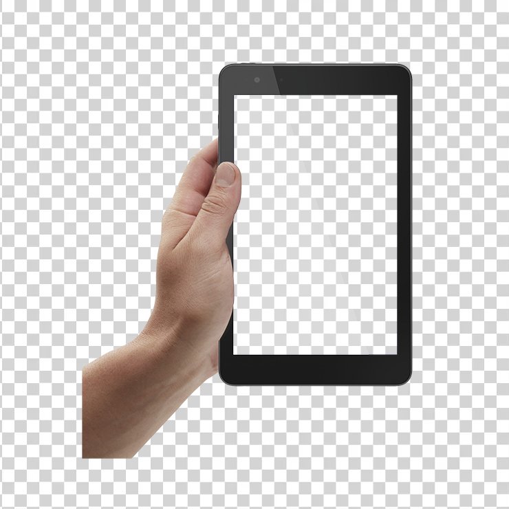 Hand Holding Tablet