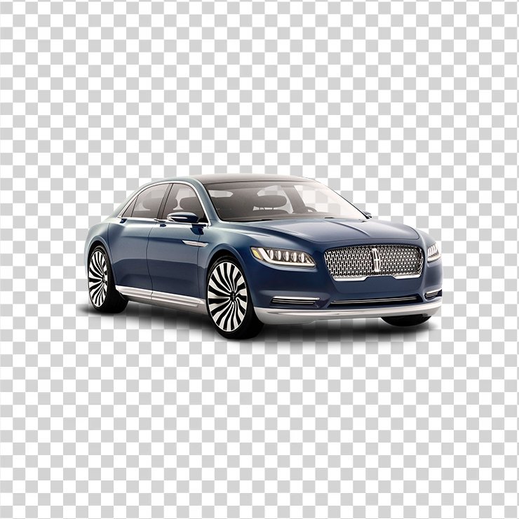 Lincoln Continental Blue Car