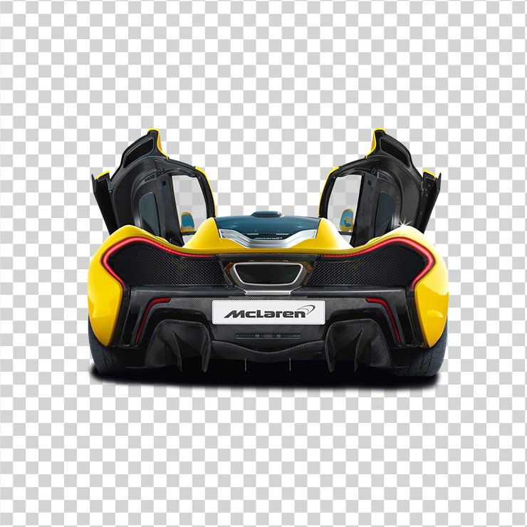 Mclaren P Car Back View