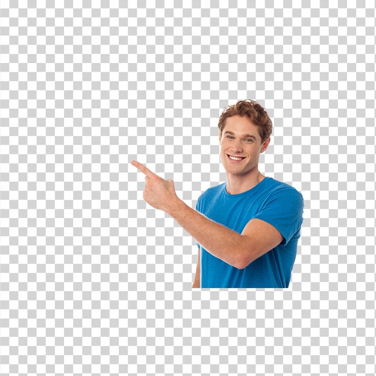 Men Pointing Left Photo