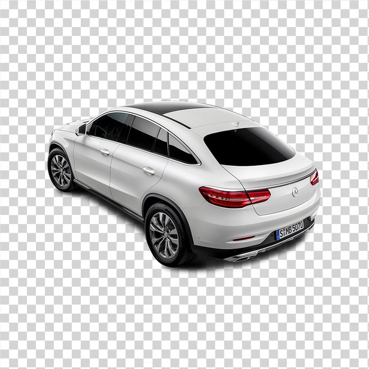 Mercedes Benz Back View White Car