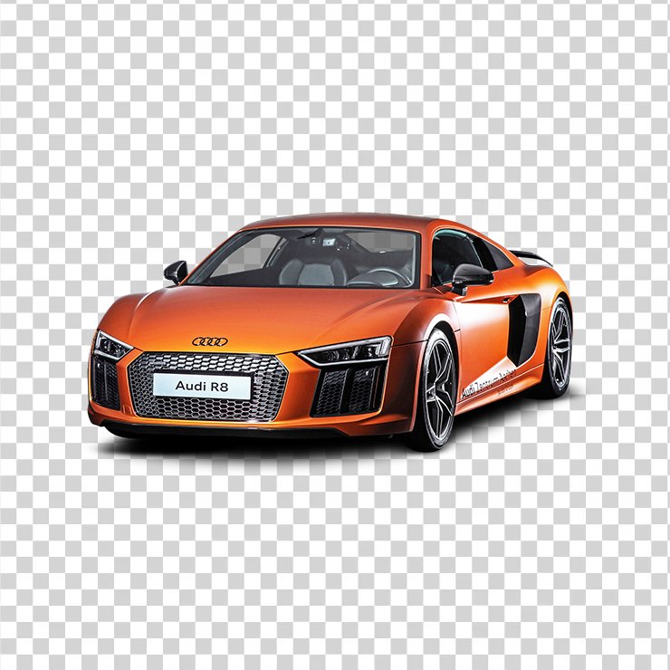 Orange Audi R Car