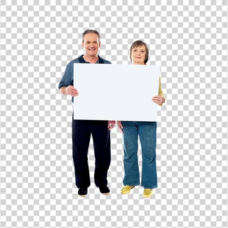 People Holding Banner