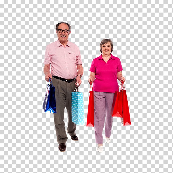 People Shopping Holding Bag