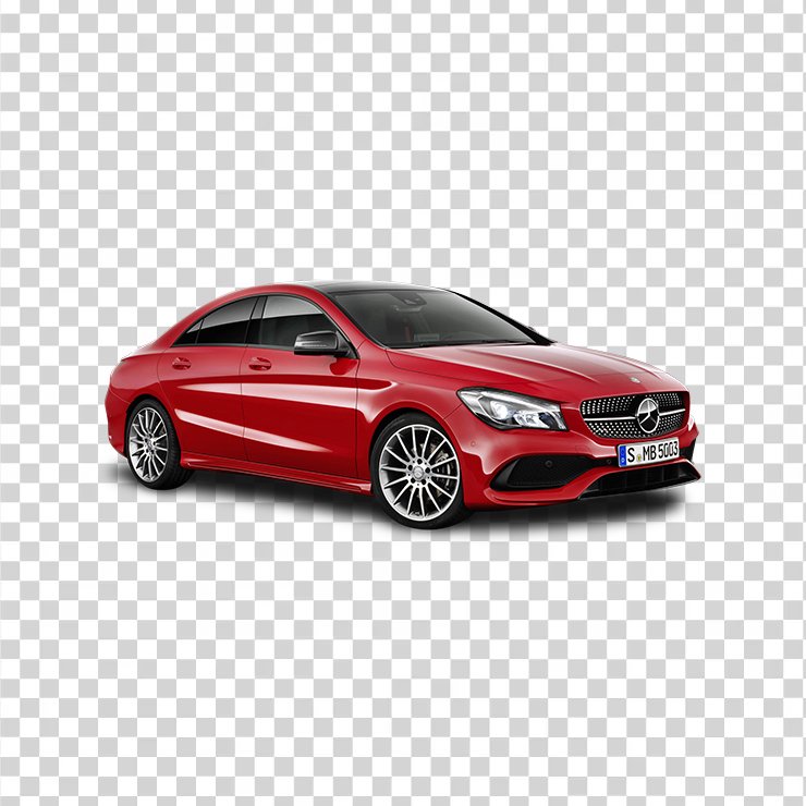 Red Mercedes Benz Cla Car