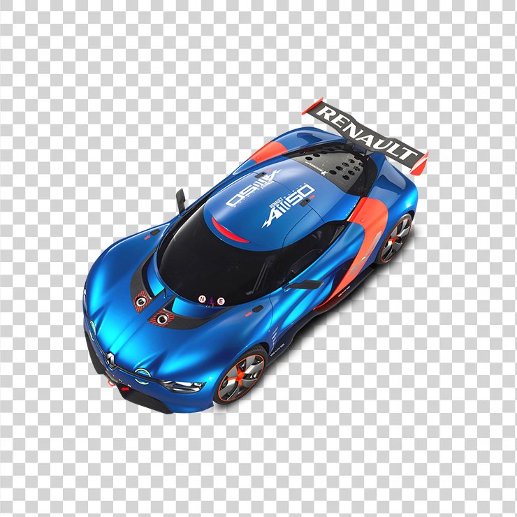 Renault Alpine Top View Car