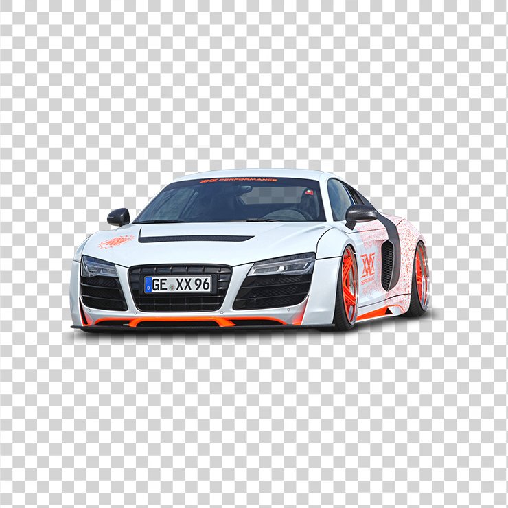 White Audi R Car