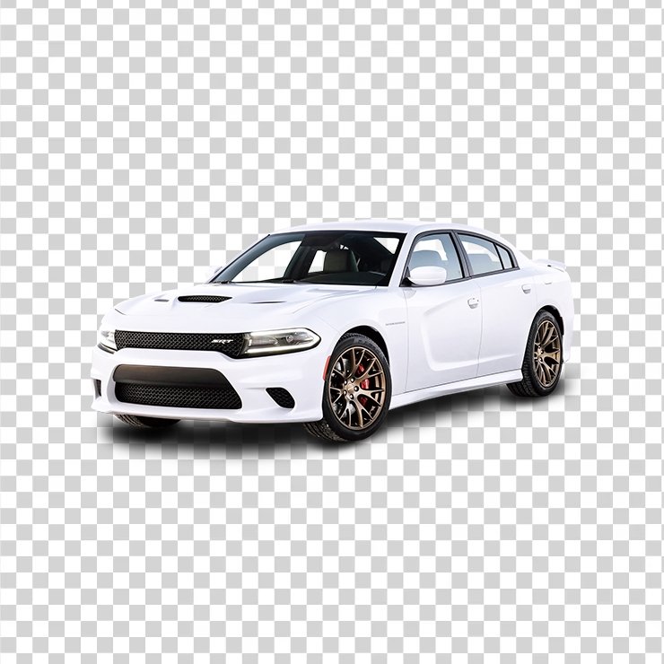 
									White Dodge Charger Car