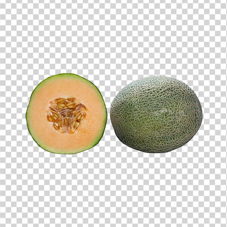 Whole And Half Cantaloupe
