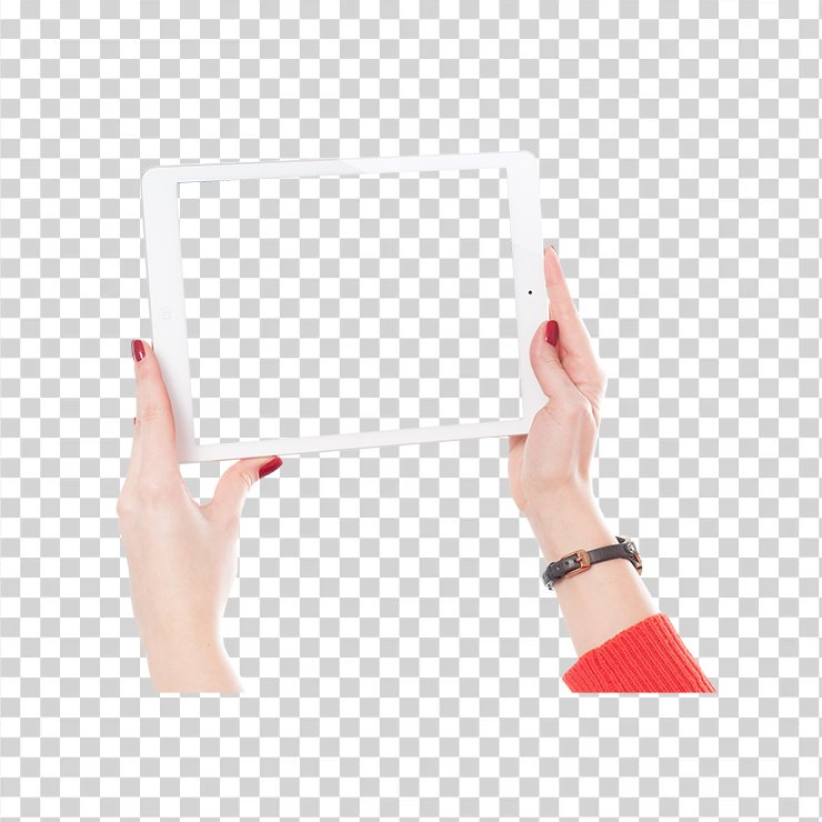 Woman Hands Holding Ipad
